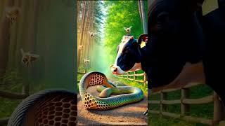 The Cow helped snake #aistory #3danimation #story #moralstories