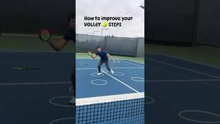 How to improve your volley steps #tennis #tennisplayer #tennisworld #lacruztennis #tenniscoach