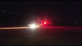 Netcare Helicopter Takeoff At Night