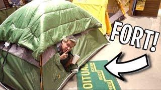 HIDDEN TENT FORT IN BASS PRO SHOPS!