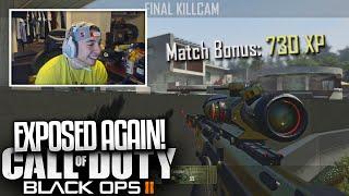 CAUGHT WITH AIMBOT AGAIN! - BO2 Aimbot Trickshots w/ Reactions