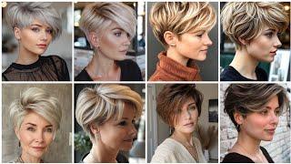 Woman Short bob pixie Haircut|long to  Short Haircut Tutorial 2024!