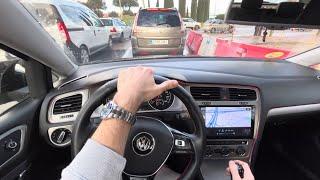 4k Driving in city/highway with the golf 7 1.6TDI through wet roads