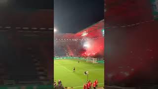 Pyro Eintracht Frankfurt Fans at Magdeburg Last night! 