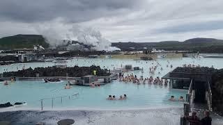 Increase in the number  of daily earthquakes from 30 to 60 a day. Blue Lagoon, Iceland. 4K