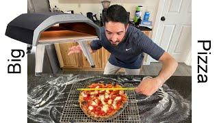 Big pepperoni pizza cooked in the Ooni Koda 12