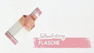 FLASCHE aus 10 Euro falten, originelles Geldgeschenk Flasche aus einem Geldschein falten