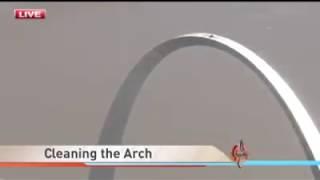 Cleaning The Arch in St.Louis, Missouri.