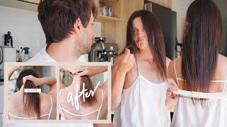 How To: Cut Hair at Home With CreaClip | I Let My HUSBAND Cut My Hair 