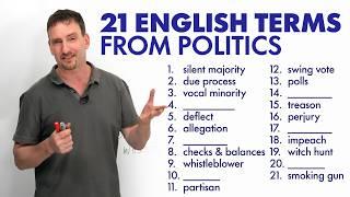 Political Vocabulary in English: 21 Common Terms