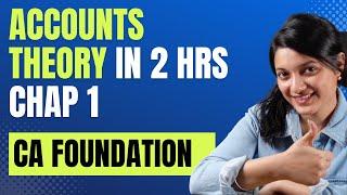 Revise Accounts Theory Chapter 1 In Just 2 Hours l CA Foundation Sept 24/Jan 25