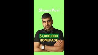 THE $1,000,000 HOMEPAGE WEBSITE | Shaan Puri #shorts