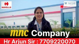 Urgent Hiring for a Leading MNC Havells  Company