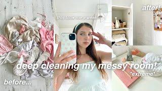 DEEP CLEANING & ORGANIZING MY ROOM🫧 (this will motivate you)