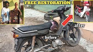 FREE RESTORATION-HONDA ASTREA GRAND 1996 |Lihat Ekspresi Bapak "DOLMAN"Setelah Motornya di Restorasi