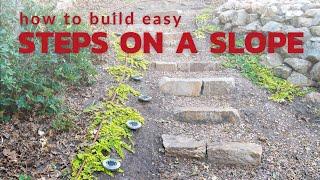 BUILDING STEPS INTO A HILL | HOW TO BUILD STEPS ON A SLOPE | HOW TO BUILD LANDSCAPE STAIRS