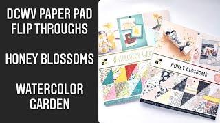 DCWV SCRAPBOOK PAPER PADS | Honey Blossoms and Watercolor Garden