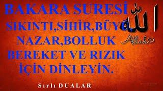 BAKARA SURESİ EVDEKİ HUZURSUZLUK, SIKINTI,SİHİR,BÜYÜ,NAZAR,BOLLUK BEREKET VE RIZIK İÇİN DİNLEYİN.