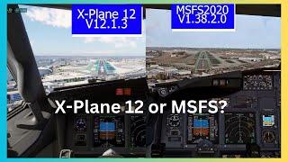 X-Plane 12 vs Microsoft Flight Simulator 2020 |Landing and Take off comparison| #xplane12 #msfs2020