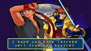 Marvel VS Capcom 1 - Ryu/Gambit - Expert Difficulty Playthrough