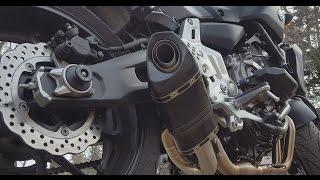 FZ-07 Akrapovic Carbon Race Full Exhaust Before and After Sound