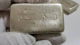 Vintage Engelhard 10 ounce silver X8 error bars-Rare!