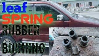 fabrication leaf spring bushing from used tire