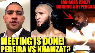 Alex Pereira Teases SOME BIG NEWS after successful meeting,Jon Jones GOES CRAZY in a $5M Bugatti,UFC