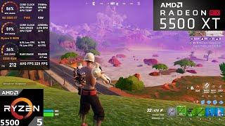 RX 5500 XT + Ryzen 5 5500 : Fortnite Performance Mode