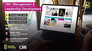 Webinar: CMI: Management & Leadership Development