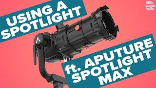 5 ways to use a spotlight on a film set (& aputure spotlight max review!)