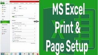 MS Excel Print Page setup options - Excel Data Sheet Print Tips