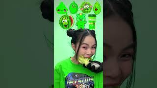 Random Green Food ASMR Mukbang #3  #shorts #mukbang #asmr #eating