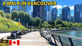 Vancouver Summer Walk 2022 | From Waterfront To Stanley park| Summer Walk in Canada BC | 4K