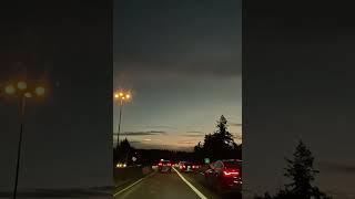 BellevueWA️Freeway 405 Exit️Night Car Drive[USA]