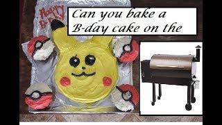 Can You Bake A Cake on a Grill? Pikachu Birthday Cake on the TRAEGER