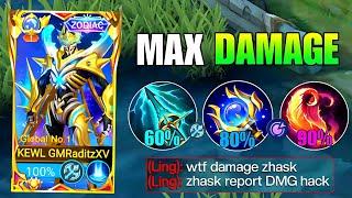 ZHASK ONE HIT BUILD IS BACK(100% CRAZY DAMAGE!!) ZHASK BEST BUILD 2025
