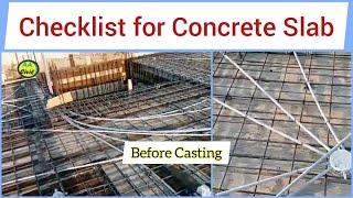 Checklist for Roof Slab Before Concrete | Important Points Before Concrete |All About Civil Engineer