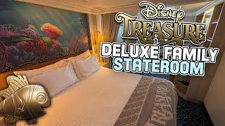 Deluxe Oceanview Family Stateroom Tour - Disney Treasure Cruise Ship