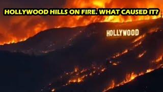 Hollywood Hills on fire, million dollar homes of Hollywood stars in Los Angeles burned down