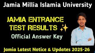 Jamia Entrance Results Are out !!! JAMIA admission result 2025 #AMU #JMI #Delhi