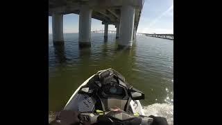 Seadoo RXPX 300 Swerving through the ramparts of the Chesapeake Bay Bridge