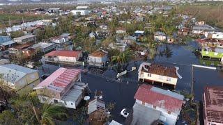 Drone footage shows flooding in Puerto Rico after Hurricane Maria