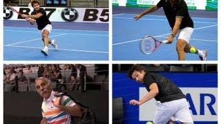 Henri Leconte presents Michael Stich "Deine Schuld (your fault)". Michael/ Mansour vs Henri/ Fabrice