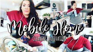 Mobile Home Cleaning Motivation | POWER HOUR CLEAN WITH ME | Messy house clean with me | realistic