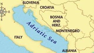 Countries attached with Adriatic Sea। एड्रियाटिक सागर से सटे देश। Map Gk