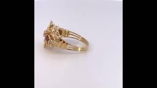 Rubinring Gelbgold 750 roten Rubine 1.80ct. Diamanten 0.30ct.TW SI