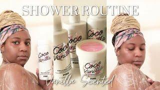 Shower Routine Using *VANILLA* Scented Products|Pamper Routine| WhitneyAaliyahh