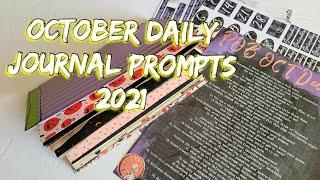 October Daily 2021 - Journal Prompts | PinkOddBird