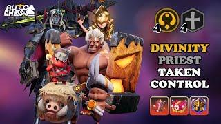 META CONTROLLED ENEMY PIECES️️4 DIVINITY 4 PRIEST IS BACK ??? - Auto Chess Mobile